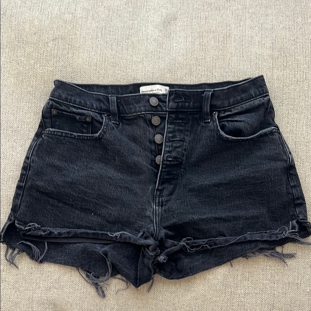 Abercrombie & Fitch Black Denim Shorts